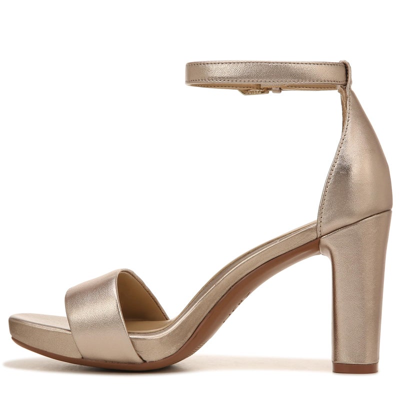 Naturalizer Women's Joy Heeled Sandal Gravel Bronze Metallic Leather 5 M - Image 2